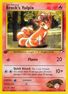 Brock's Vulpix - Gym Heroes - #73 - Pokemon TCG card