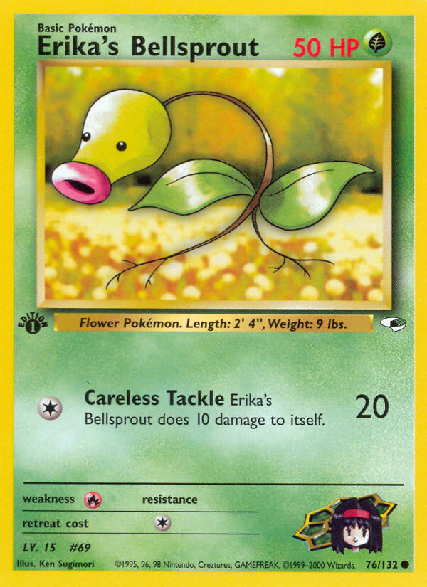 Erika's Bellsprout - Gym Heroes - #76 - Pokemon TCG card
