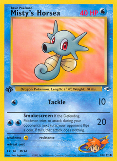 Misty's Horsea #86 Misty's Horsea - Gym Heroes - #86 - Pokemon TCG card