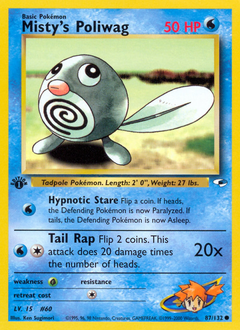 Misty's Poliwag #87 Misty's Poliwag - Gym Heroes - #87 - Pokemon TCG card