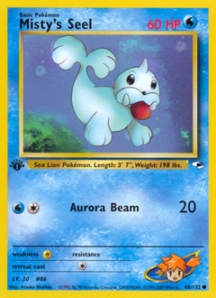 Misty's Seel #88 Misty's Seel - Gym Heroes - #88 - Pokemon TCG card