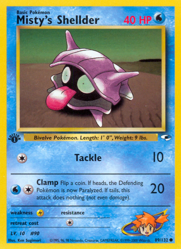 Misty's Shellder - Gym Heroes - #89 - Pokemon TCG card