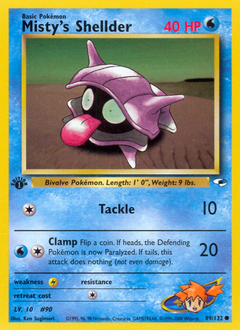 Misty's Shellder #89 Misty's Shellder - Gym Heroes - #89 - Pokemon TCG card