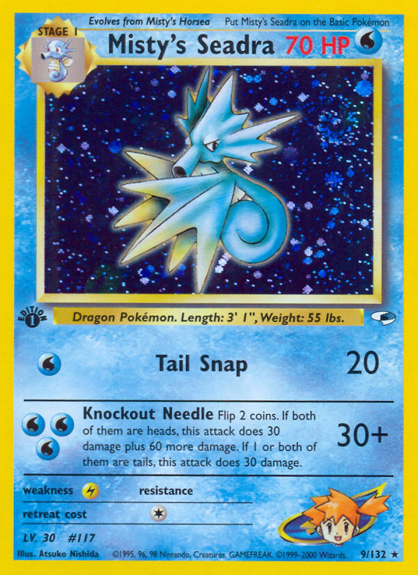 Misty's Seadra - Gym Heroes - #9 - Pokemon TCG card