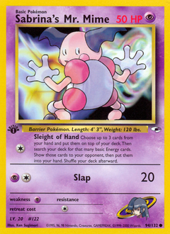 Sabrina's Mr. Mime #94 Sabrina's Mr. Mime - Gym Heroes - #94 - Pokemon TCG card