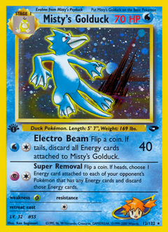 Misty's Golduck - Gym Challenge - #12 - Pokemon TCG card