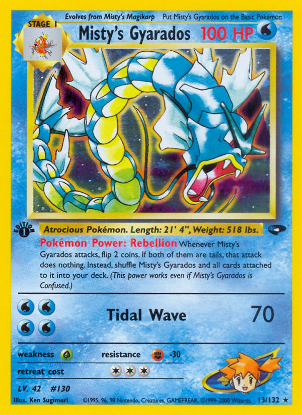 Misty's Gyarados - Gym Challenge - #13 - Pokemon TCG card