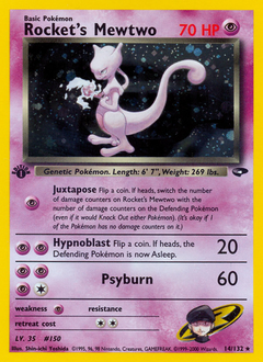 Rocket's Mewtwo #14 Rocket's Mewtwo - Gym Challenge - #14 - Pokemon TCG card