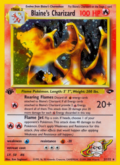 Blaine's Charizard - Gym Challenge - #2 - Pokemon TCG card