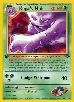 Koga's Muk - Gym Challenge - #26 - Pokemon TCG card