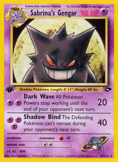 Sabrina's Gengar #29 Sabrina's Gengar - Gym Challenge - #29 - Pokemon TCG card