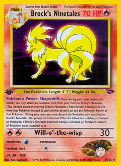 Brock's Ninetales - Gym Challenge - #3 - Pokemon TCG card
