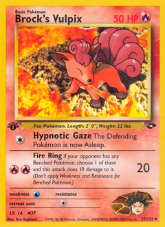 Brock's Vulpix - Gym Challenge - #37 - Pokemon TCG card