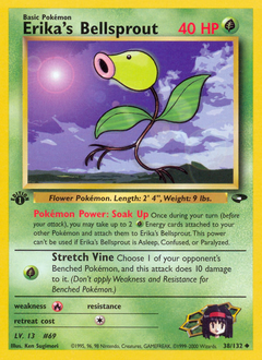 Erika's Bellsprout - Gym Challenge - #38 - Pokemon TCG card