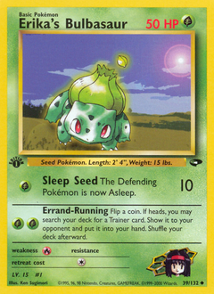 Erika's Bulbasaur #39 Erika's Bulbasaur - Gym Challenge - #39 - Pokemon TCG card