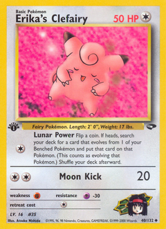 Erika's Clefairy - Gym Challenge - #40 - Pokemon TCG card