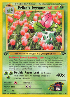 Erika's Ivysaur #41 Erika's Ivysaur - Gym Challenge - #41 - Pokemon TCG card