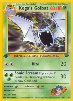 Koga's Golbat - Gym Challenge - #46 - Pokemon TCG card