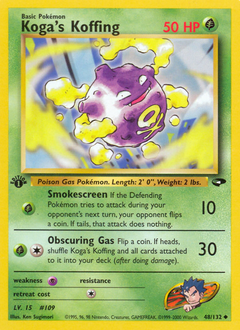 Koga's Koffing #48 Koga's Koffing - Gym Challenge - #48 - Pokemon TCG card