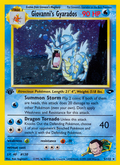 Giovanni's Gyarados #5 Giovanni's Gyarados - Gym Challenge - #5 - Pokemon TCG card