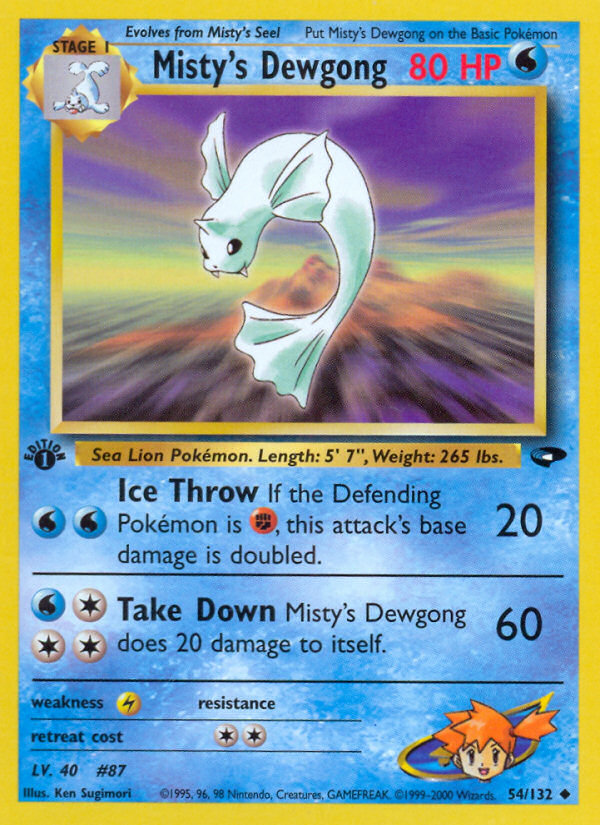 Misty's Dewgong - Gym Challenge - #54 - Pokemon TCG card