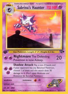 Sabrina's Haunter #55 Sabrina's Haunter - Gym Challenge - #55 - Pokemon TCG card