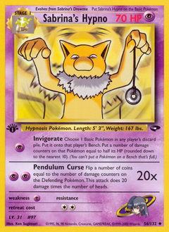 Sabrina's Hypno #56 Sabrina's Hypno - Gym Challenge - #56 - Pokemon TCG card