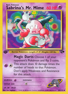 Sabrina's Mr. Mime #59 Sabrina's Mr. Mime - Gym Challenge - #59 - Pokemon TCG card