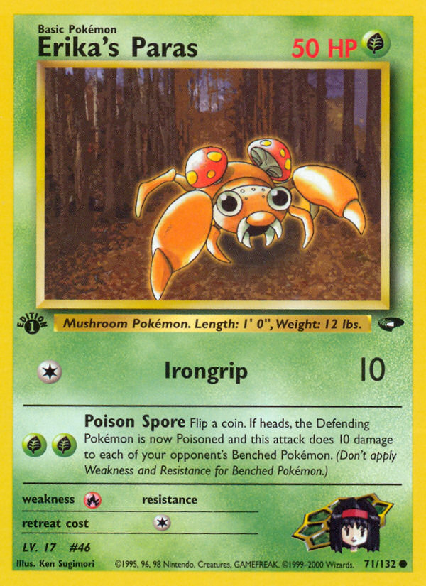 Erika's Paras - Gym Challenge - #71 - Pokemon TCG card