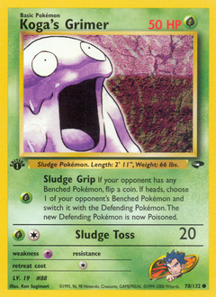 Koga's Grimer #78 Koga's Grimer - Gym Challenge - #78 - Pokemon TCG card