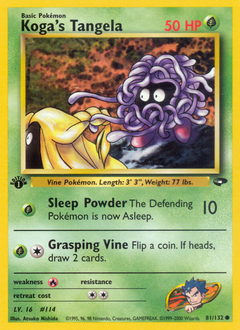 Koga's Tangela - Gym Challenge - #81 - Pokemon TCG card