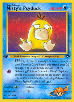 Misty's Psyduck - Gym Challenge - #90 - Pokemon TCG card
