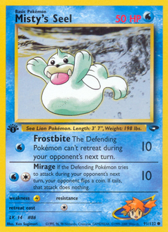 Misty's Seel #91 Misty's Seel - Gym Challenge - #91 - Pokemon TCG card