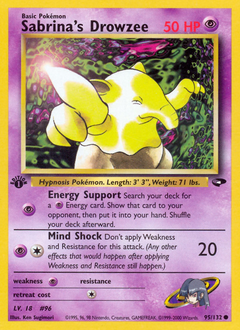 Sabrina's Drowzee #95 Sabrina's Drowzee - Gym Challenge - #95 - Pokemon TCG card