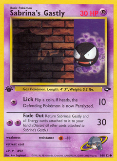 Sabrina's Gastly - Gym Challenge - #96 - Pokemon TCG card
