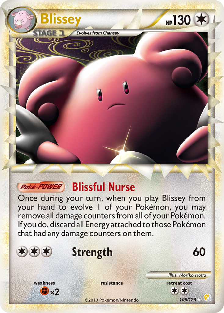 Blissey - HeartGold & SoulSilver - #106 - Pokemon TCG card