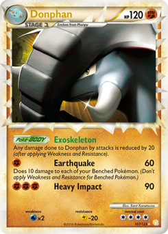 Donphan #107 Donphan - HeartGold & SoulSilver - #107 - Pokemon TCG card