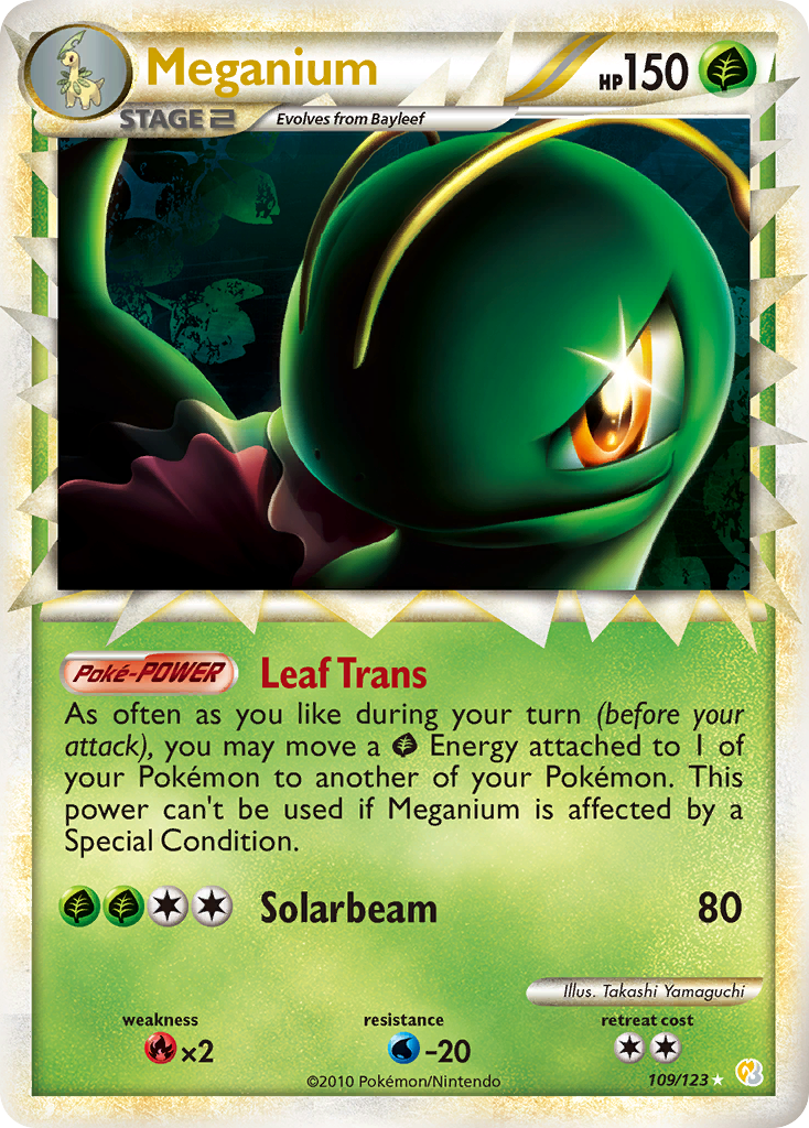Meganium - HeartGold & SoulSilver - #109 - Pokemon TCG card