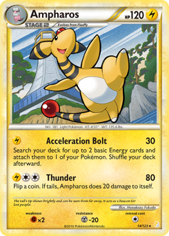 Ampharos #14 Ampharos - HeartGold & SoulSilver - #14 - Pokemon TCG card