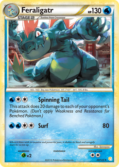 Feraligatr #20 Feraligatr - HeartGold & SoulSilver - #20 - Pokemon TCG card