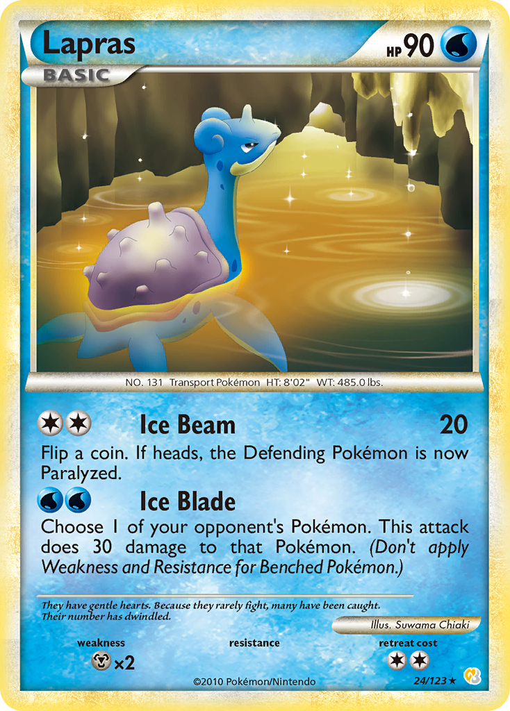 Lapras - HeartGold & SoulSilver - #24 - Pokemon TCG card