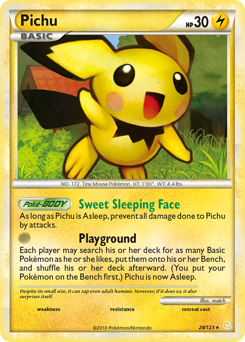 Pichu #28 Pichu - HeartGold & SoulSilver - #28 - Pokemon TCG card