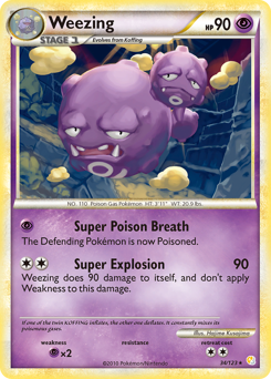 Weezing #34 Weezing - HeartGold & SoulSilver - #34 - Pokemon TCG card
