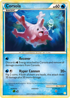 Corsola - HeartGold & SoulSilver - #37 - Pokemon TCG card
