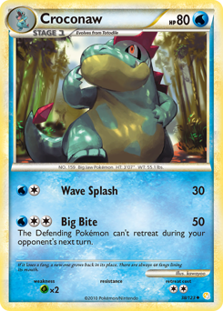 Croconaw #38 Croconaw - HeartGold & SoulSilver - #38 - Pokemon TCG card