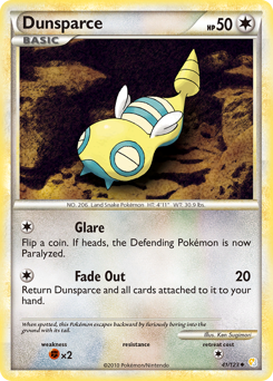 Dunsparce #41 Dunsparce - HeartGold & SoulSilver - #41 - Pokemon TCG card