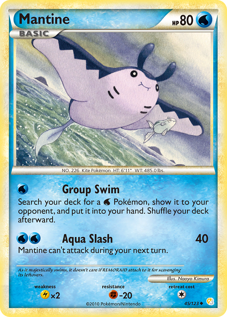 Mantine - HeartGold & SoulSilver - #45 - Pokemon TCG card