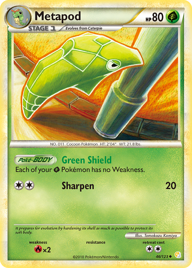 Metapod - HeartGold & SoulSilver - #46 - Pokemon TCG card