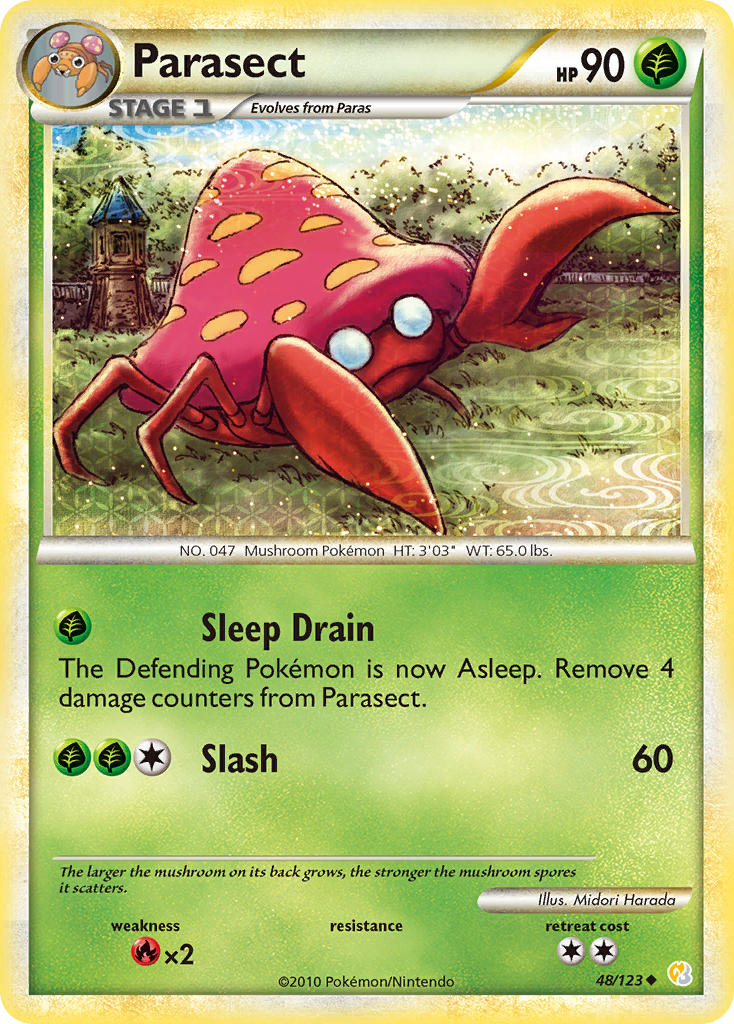 Parasect - HeartGold & SoulSilver - #48 - Pokemon TCG card