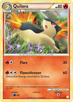 Quilava #49 Quilava - HeartGold & SoulSilver - #49 - Pokemon TCG card